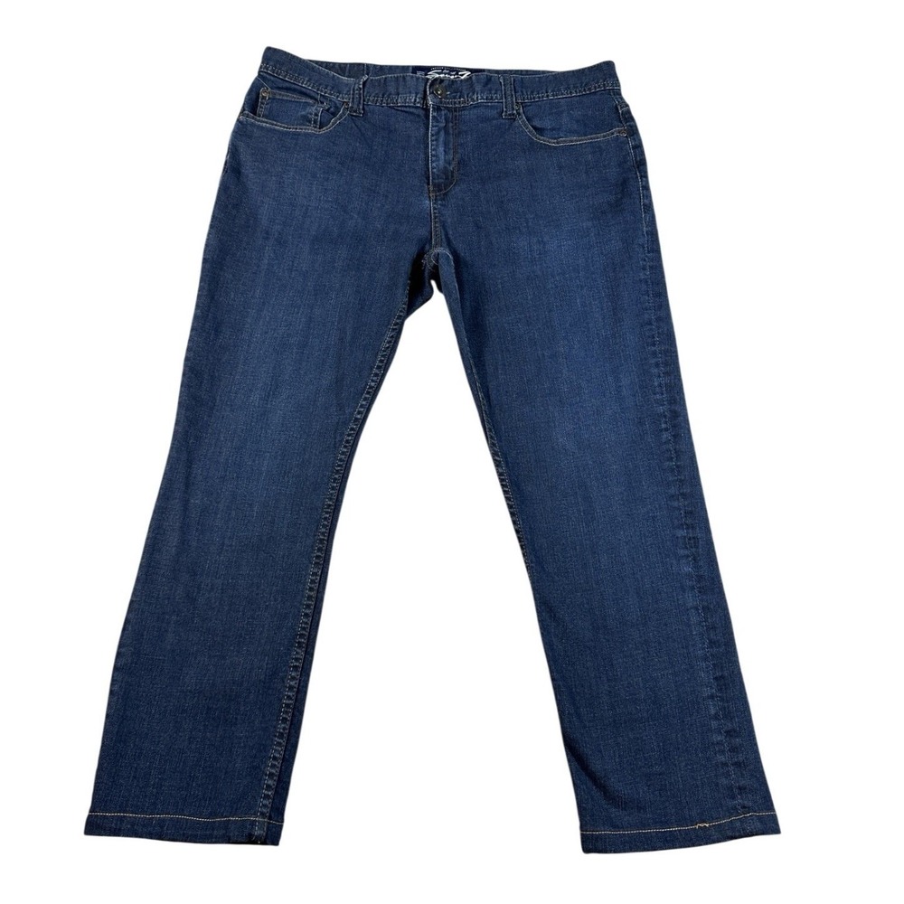 Seven7 Mens Slim Fit Dark Wash Blue Denim Jeans 38 X 28 Stretch Cotton Blend